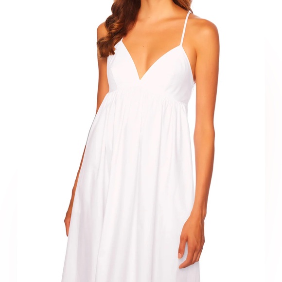 NWT Susana Monaco Poplin String V Maxi Dress Size S - Picture 2 of 9